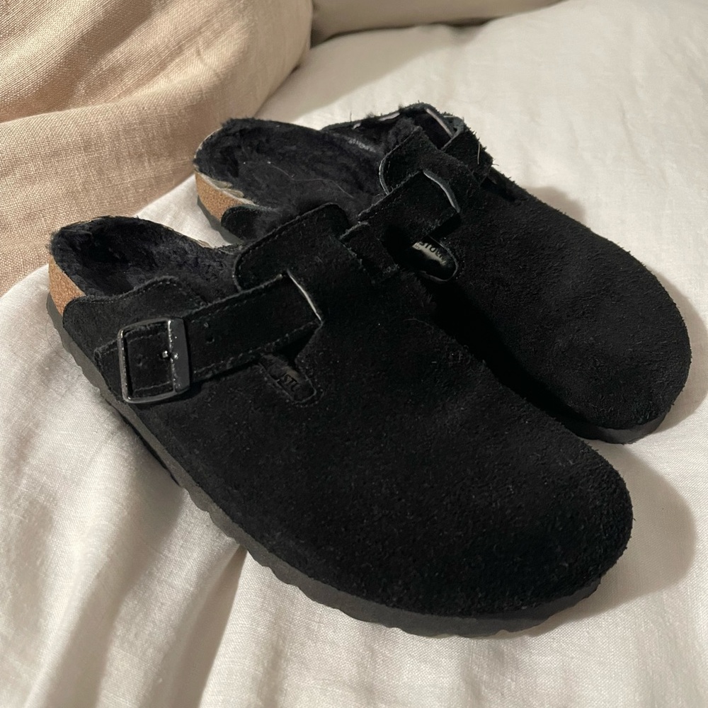 Birkenstock Black Suede clogs 39